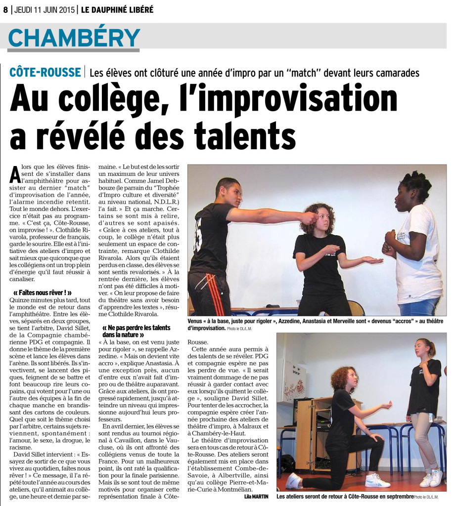 Le Dauphiné Libéré Chambéry 2015 06 11 p8